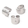 Textured 304 Stainless Steel Cuff Ring Settings SA-CBA7DC2-02P-1