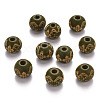 Painted Natural Wood Beads WOOD-N006-03A-06-1