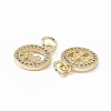 Brass Micro Pave Cubic Zirconia Charms KK-E068-VB198-3