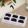 6 Slot Rectangle Acrylic Finger Ring Display Stands AJEW-WH0165-18-6