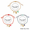 3Pcs 3 Colors Bohemian Brass Religon Cross Virgin Charm Bracelet Sets DS9557-3-5