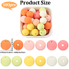 Rubberized Style Imitated Silicone Acrylic Beads MACR-PA0001-06A-03-2