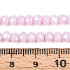 Anti-Tarnish Electroplate Rondelle Glass Beads Strands EGLA-T021-4mm-17-03-4