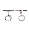 Brass Micro Pave Clear Cubic Zirconia Toggle Clasps KK-S356-500P-NF-1