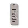 Non-Tarnish 201 Stainless Steel Pendants STAS-E217-39A-P-1