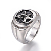 304 Stainless Steel Signet Rings for Men RJEW-K228-05AS-2