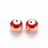 Alloy Enamel Beads ENAM-WH0047-14K-8mm-2