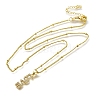 Brass Clear Cubic Zirconia Pendant Necklaces for Women NJEW-A039-02B-G-4