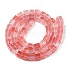 Cherry Quartz Glass Beads Strands G-T139-6x6-09A-2