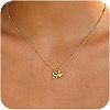 Brass Initial and Heart Pendant Necklaces for Women FS-WG01F32-19-1