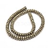 Faceted Rondelle Natural Pyrite Beads Strands G-I126-11-3x2mm-2