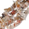 Natural Striped Agate/Banded Agate Chips Beads Strands F022-2