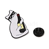 Drunk Cat Shaped Alloy Brooch JEWB-M046-07C-3