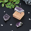 SUPERFINDINGS 3Pcs 3 Styles Natural Drusy Amethyst Display Decorations AJEW-FH0004-48-4