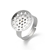 Non-Tarnish 304 Stainless Steel Sieve Ring Settings STAS-K278-06A-P-1