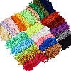 BENECREAT 100Yards 25 Colors Polyester Pom Pom Ball Ribbons OCOR-BC0001-56-1