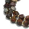 Natural Map Stone/Picasso Stone/Picasso Jasper Beads Strands G-I376-A58-01-3