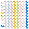 80 Pcs Tiny Ducks Mini Resin Duck Colorful Mini Duck Bulk Fairy Tale Garden Animal Sculpture Resin Duck Image for Miniature Landscape JX344A-1