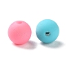 Rubberized Style Imitated Silicone Acrylic Beads MACR-D029-01B-2