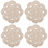 Handmade Cotton Lace Cup Coasters AJEW-GF0008-84A-1