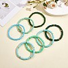 7Pcs 7 Style Handmade Polymer Clay Heishi Surfer Stretch Bracelets Set BJEW-SW00073-07-6