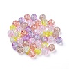 5 Colors Spray Painted & Baking Paint Crackle Glass Beads CCG-X0010-02-8mm-2
