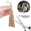 Gorgecraft 10Pcs Natural Jute Style Tassel AJEW-GF0005-11B-6