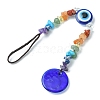 Gemstone Chip Beaded Pendant Decorations HJEW-JM01129-02-3