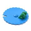 Dinosaur Food Grade Silicone Cup Cover Lid AJEW-G031-03-2