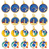 SUNNYCLUE 20Pcs 4 Style Alloy Enamel Pendants ENAM-SC0003-18-1