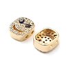 Brass Micro Pave Cubic Zirconia Beads KK-M241-01P-3