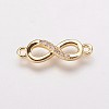 Brass Cubic Zirconia Links KK-P134-57G-1