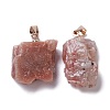 Natural Strawberry Quartz  Pendants G-B021-07-2