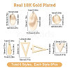 Beebeecraft 48Pcs 6 Style Brass Pendants KK-BBC0003-26-2