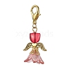 Lily Angel Glass Pendant Decorations HJEW-JM01625-02-4