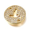 Brass Micro Pave Clear Cubic Zirconia Connector Charms CU-CBAA556-04B-2
