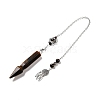 Natural Tiger Eye Pointed Dowsing Pendulums G-I322-01P-10-2