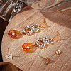 BENECREAT 12Pcs Brass Stud Earring Findings KK-BC0008-43-4