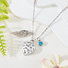 Heart 316 Stainless Steel Pendant Necklaces DIY-WH20065-004-3