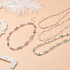 4Pcs 4 Style Natural Mixed Gemstone Chips & Pearl Beaded Necklaces Set for Women NJEW-JN04008-2
