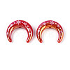 Christmas UV Plating Printed Opaque Acrylic Beads MACR-N018-07D-1