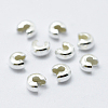 925 Sterling Silver Crimp Beads Cover STER-G027-27S-4mm-1