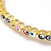 Evil Eye Brass Enamel Slider Bracelets BJEW-H531-01B-G-2