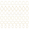 DICOSMETIC 48Pcs 6 Styles Alloy Open Back Bezel Pendants FIND-DC0002-07-1