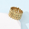 304 Stainless Steel Open Cuff Rings for Women RJEW-K309-10A-G-3