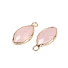 Natural Rose Quartz Faceted Pendants G-G193-01G-08-2