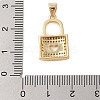 Brass Micro Pave Clear Cubic Zirconia Pendants KK-I712-47G-3