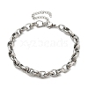 304 Stainless Steel Oval Link Chains Bracelets for Men & Women BJEW-D042-35P-4