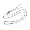 Tarnish Resistant Adjustable 304 Stainless Steel Slider Necklaces MAK-L026-05B-P-1
