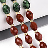 Natural Ruby in Zoisite & Red Jasper & Flower Opal Beads Strands G-T144-21B-01-2
